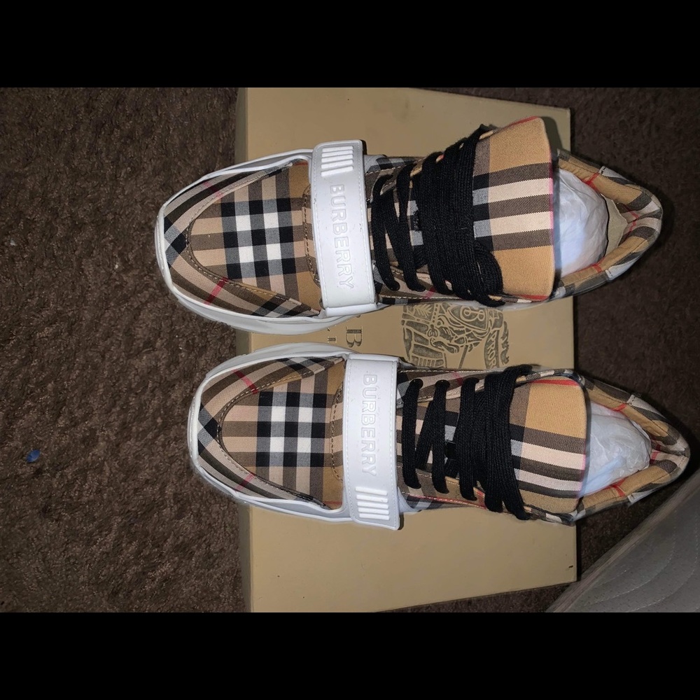 Vintage Check cotton sneakers